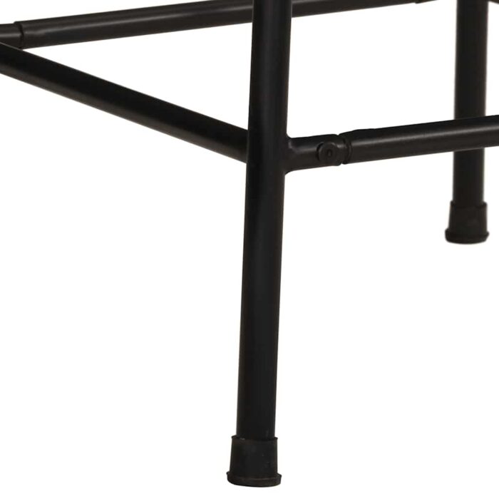 Tabourets de bar lot de 4 46x35,5x70cm bois massif récupération – Image 5