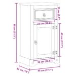 Armoire de salle de bain Corona 45x33x80 cm bois de pin massif – Image 8