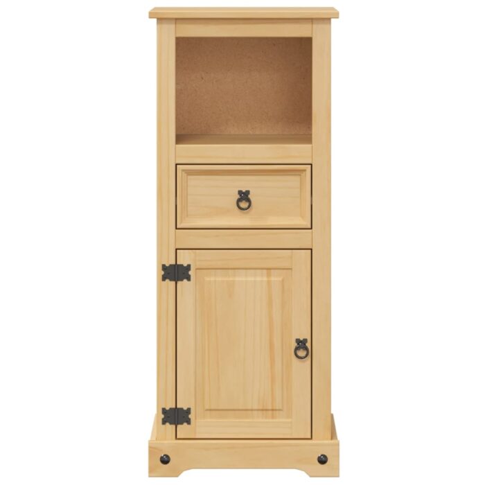 Armoire de salle de bain Corona 45x33x110 cm bois de pin massif – Image 3