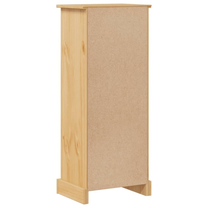 Armoire de salle de bain Corona 45x33x110 cm bois de pin massif – Image 5