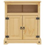 Armoire de salle de bain Corona 70x33x80 cm bois de pin massif – Image 3