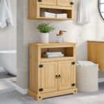 Armoire de salle de bain Corona 70x33x80 cm bois de pin massif