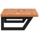 Étagère de vasque murale acier et bois massif de hêtre – Image 3