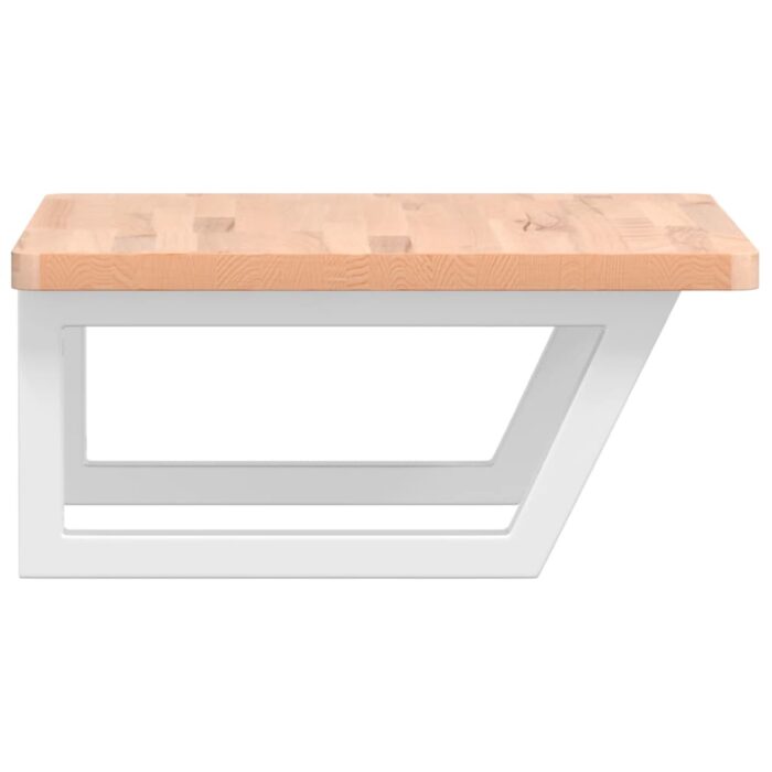 Étagère de vasque murale acier et bois massif de hêtre – Image 3