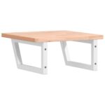 Étagère de vasque murale acier et bois massif de hêtre – Image 4