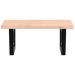 Étagère de vasque murale acier et bois massif de hêtre – Image 2