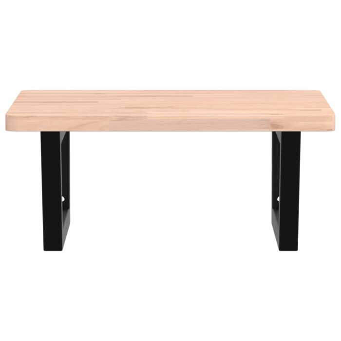 Étagère de vasque murale acier et bois massif de hêtre – Image 2