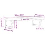 Étagère de vasque murale acier et bois massif de hêtre – Image 9