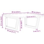 Étagère de vasque murale acier et bois de chêne massif – Image 9