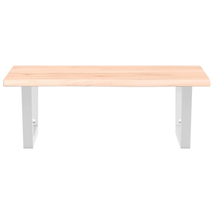 Étagère de vasque murale acier et bois de chêne massif – Image 2