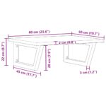 Étagère de vasque murale acier et bois de chêne massif – Image 9