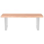 Étagère de vasque murale acier et bois de chêne massif – Image 2