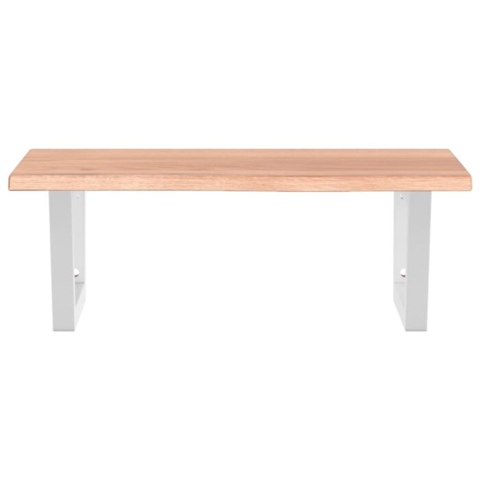 Étagère de vasque murale acier et bois de chêne massif – Image 2