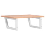 Étagère de vasque murale acier et bois de chêne massif – Image 4