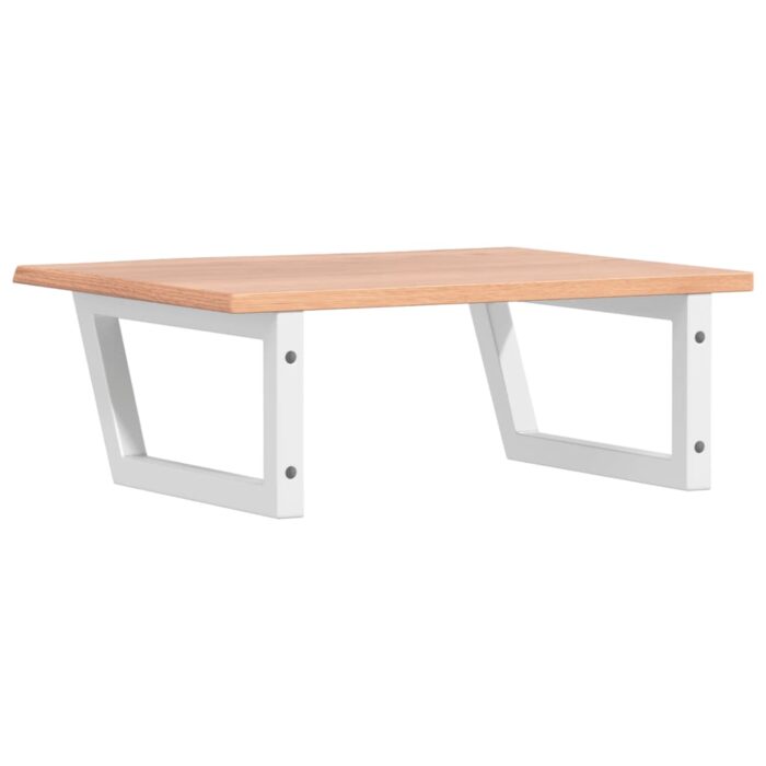 Étagère de vasque murale acier et bois de chêne massif – Image 4