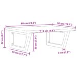 Étagère de vasque murale acier et bois de chêne massif – Image 9