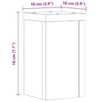 Supports pour plantes 2 pcs chêne artisanal bois d'ingénierie – Image 8