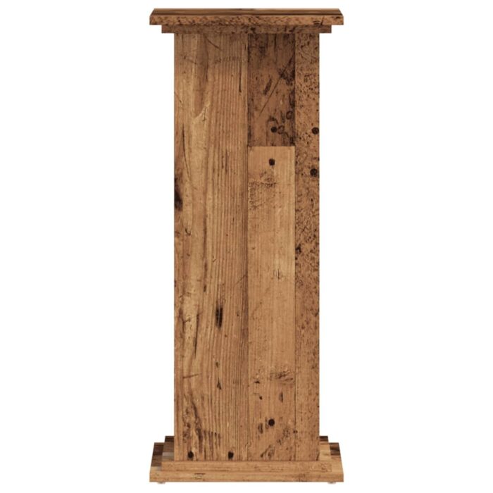 Support pour plantes vieux bois 33x33x80 cm bois d'ingénierie – Image 2