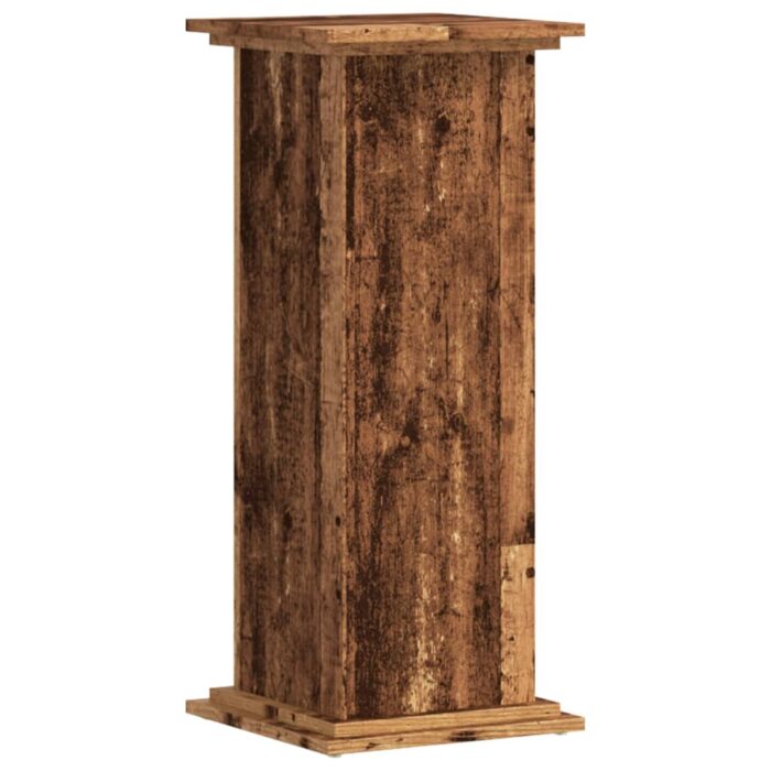 Support pour plantes vieux bois 33x33x80 cm bois d'ingénierie – Image 4