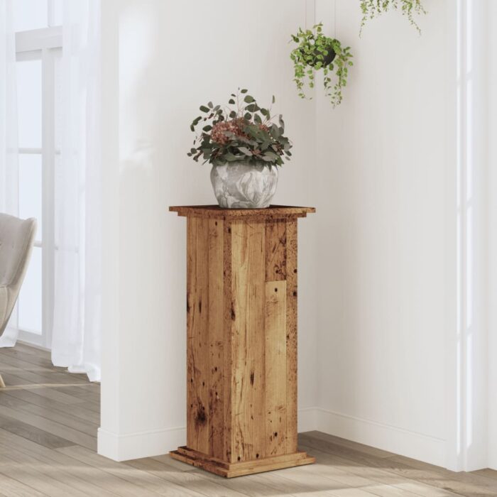 VXL8721102952333_m_en_hd_1.jpg Support pour plantes vieux bois 33x33x80 cm bois d'ingénierie – Image 1