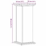 Support pour plantes 33x33x80 cm bois d'ingénierie – Image 7