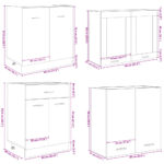 Ensemble d'armoires de cuisine 4 pcs chêne sonoma – Image 9