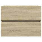 Ensemble de meubles de bain 2pcs céramique et bois d'ingénierie – Image 3