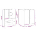 Armoires pour machine à laver 2pcs chêne sonoma bois ingénierie – Image 8