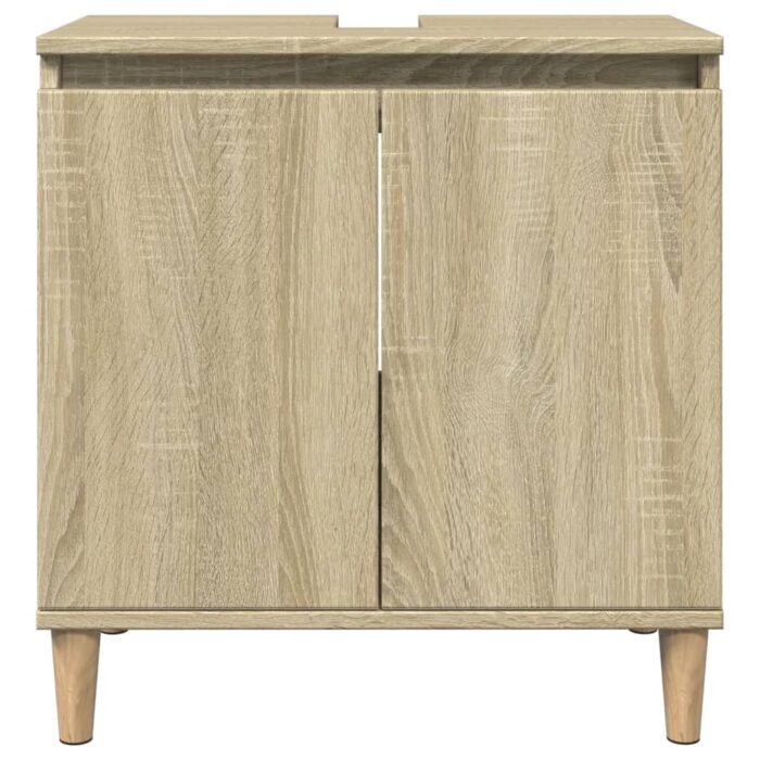 Ensemble de meubles de salle de bain 3 pcs chêne sonoma – Image 7
