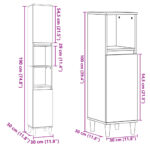 Ensemble de meubles de salle de bain 3 pcs chêne sonoma – Image 7