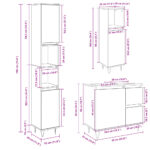 Ensemble de meubles de salle de bain 3 pcs chêne sonoma – Image 9