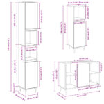 Ensemble de meubles de salle de bain 3 pcs chêne sonoma – Image 9