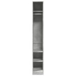 Garde-robe gris béton 30x50x200 cm bois d'ingénierie – Image 2