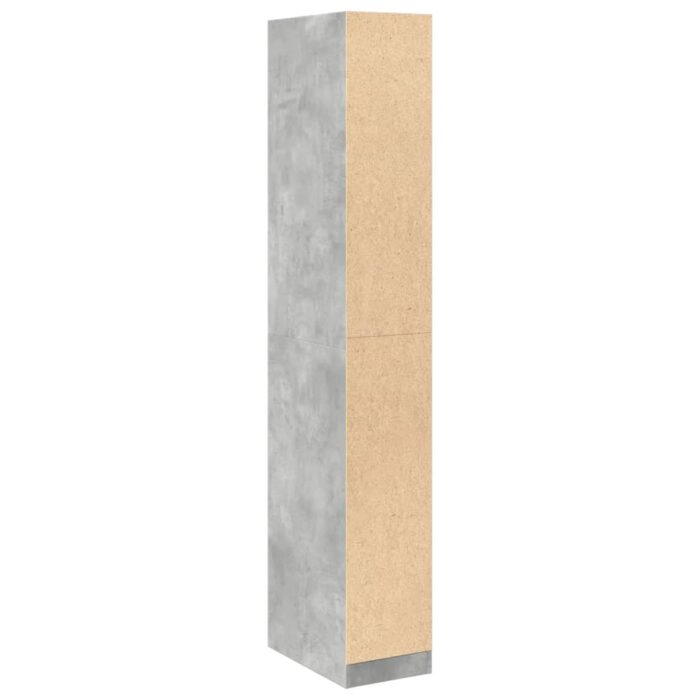 Garde-robe gris béton 30x50x200 cm bois d'ingénierie – Image 4