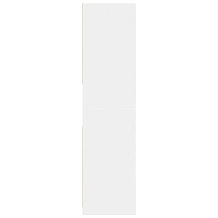 Garde-robe blanc 80x50x200 cm bois d'ingénierie – Image 3