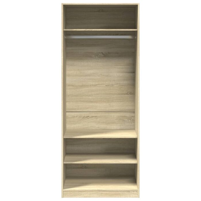 Garde-robe chêne sonoma 80x50x200 cm bois d'ingénierie – Image 2