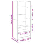Garde-robe chêne sonoma 80x50x200 cm bois d'ingénierie – Image 7