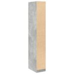 Garde-robe gris béton 30x50x200 cm bois d'ingénierie – Image 4