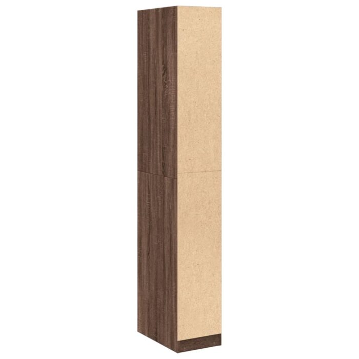 Garde-robe chêne marron 30x50x200 cm bois d'ingénierie – Image 4