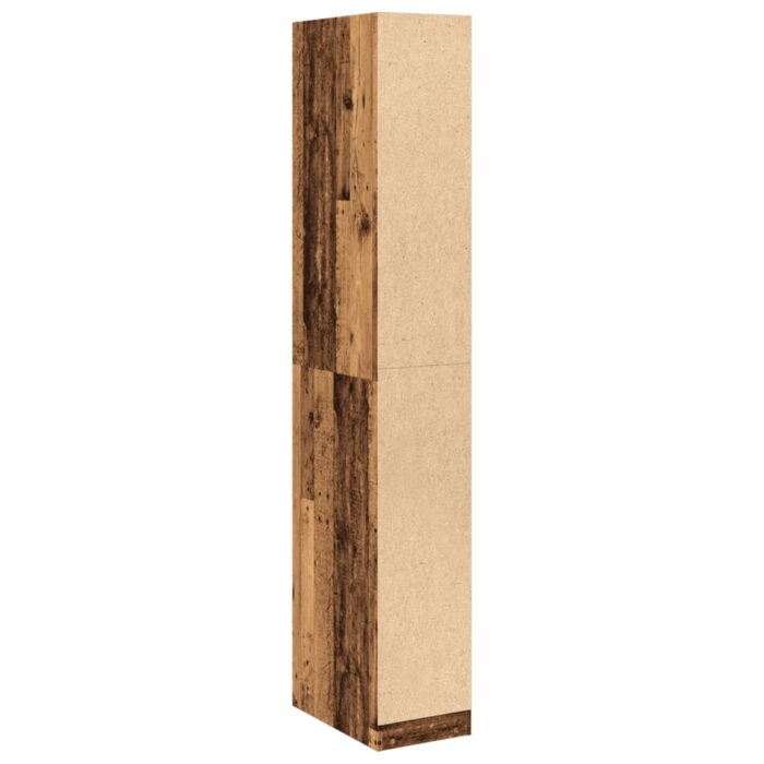 Garde-robe vieux bois 30x50x200 cm bois d'ingénierie – Image 4
