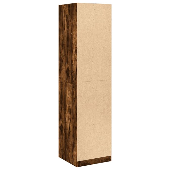 Garde-robe chêne fumé 50x50x200 cm bois d'ingénierie – Image 4