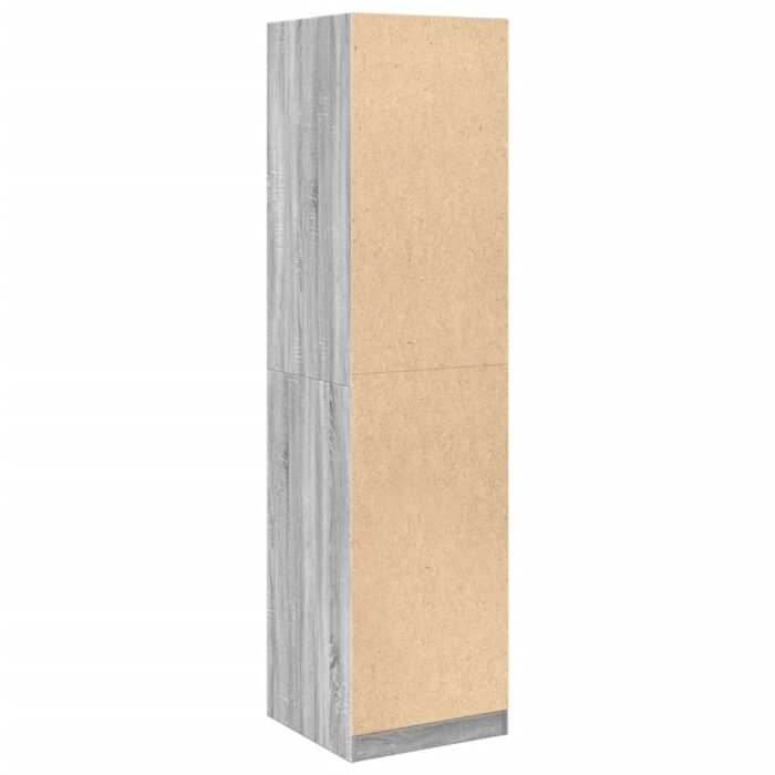 Garde-robe gris sonoma 50x50x200 cm bois d'ingénierie – Image 4