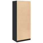 Garde-robe noir 80x50x200 cm bois d'ingénierie – Image 4