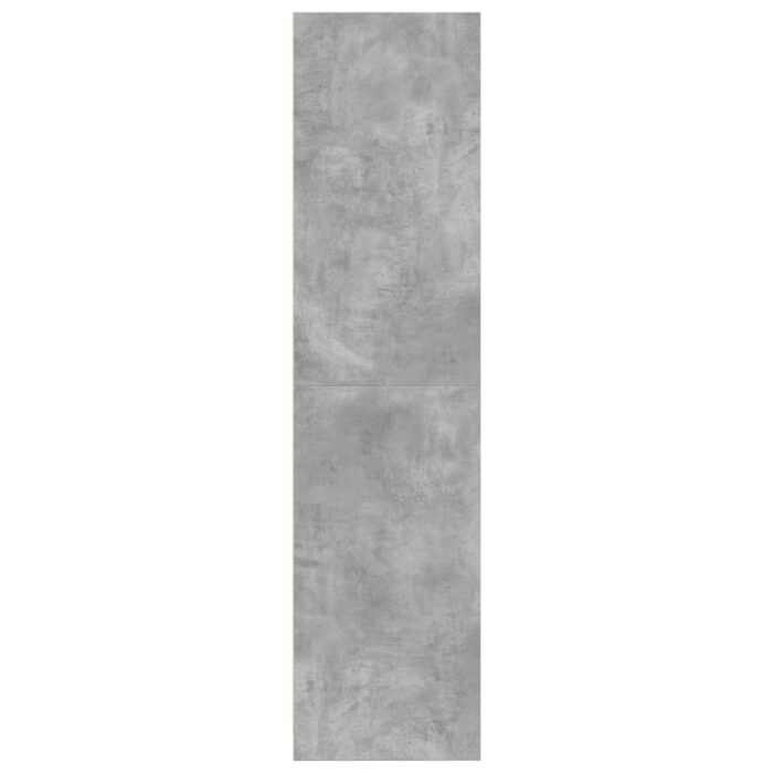 Garde-robe gris béton 80x50x200 cm bois d'ingénierie – Image 3