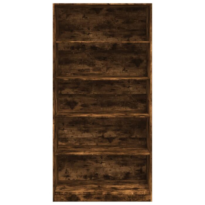 Garde-robe chêne fumé 100x50x200 cm bois d'ingénierie – Image 2