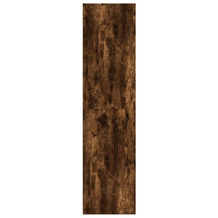 Garde-robe chêne fumé 100x50x200 cm bois d'ingénierie – Image 3