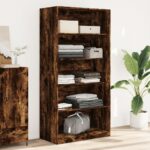 Garde-robe chêne fumé 100x50x200 cm bois d'ingénierie
