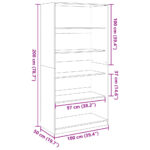 Garde-robe sonoma gris 100x50x200 cm bois d'ingénierie – Image 7