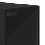 Garde-robe noir 30x50x200 cm bois d'ingénierie – Image 6