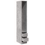 Garde-robe gris béton 30x50x200 cm bois d'ingénierie – Image 3